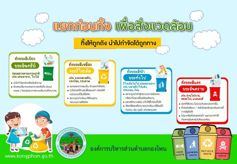 แยกขยะให้ถูกต้อง ลดขยะ ลดมลพิษรักษาสิ่งแวดล้อม